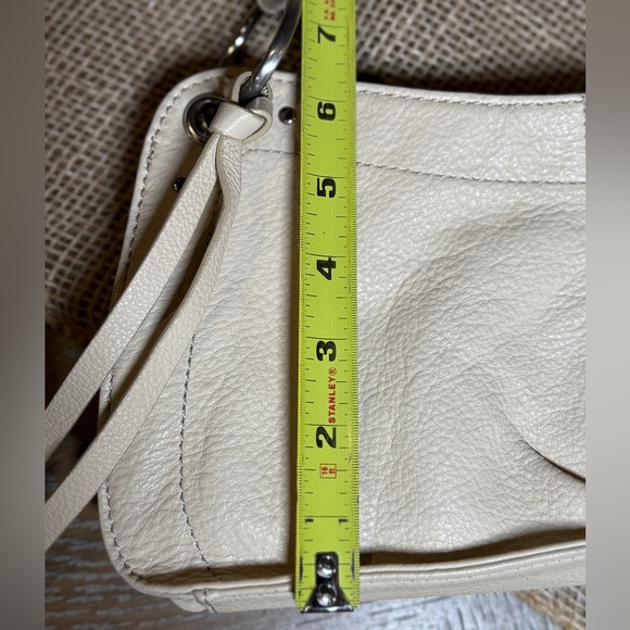 Alfani Cream Leather Shoulder Bag with Magnetic Closure - Picture 9 of 12